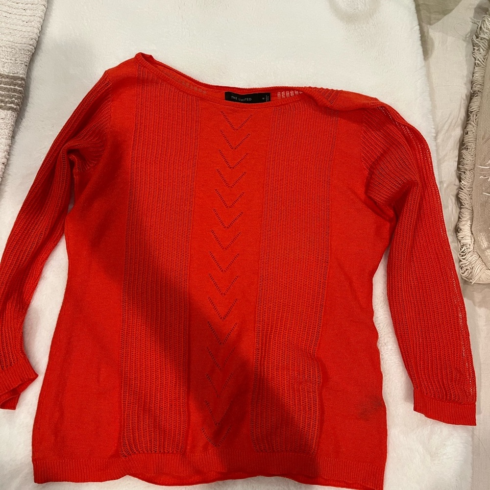 The Limited Vibrant Red Crew Neck Sweater